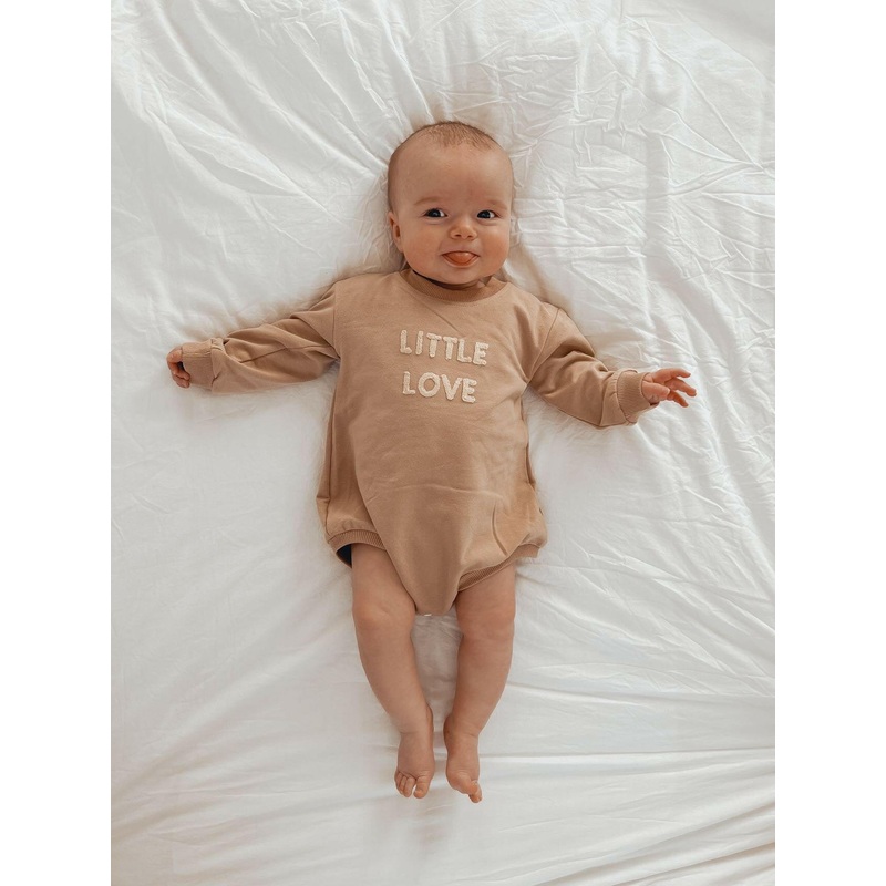 Little Love Bubble Romper|0-3m|3-6m|6-12m|12-18m|18-24m|Cocoa