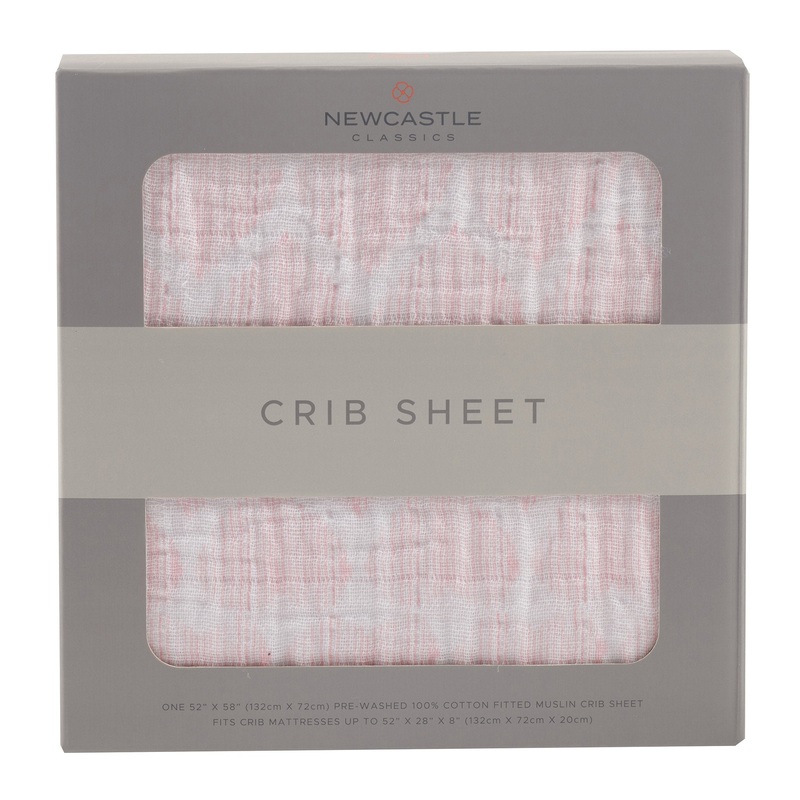 Matchstick Hearts Cotton Muslin Crib Sheet