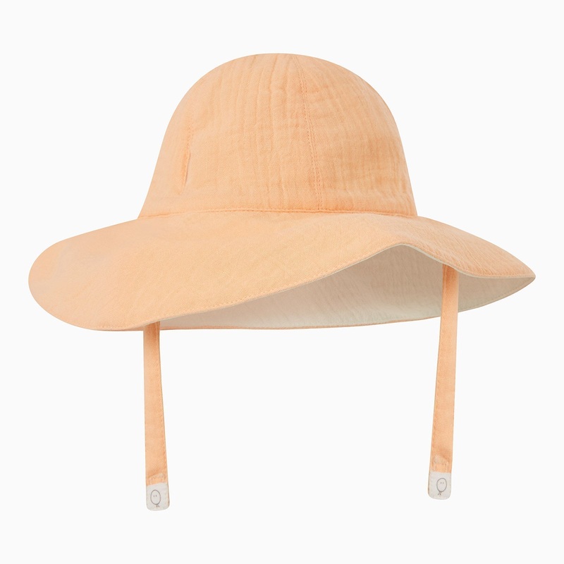 Muslin Reversible Bucket Hat – Peach