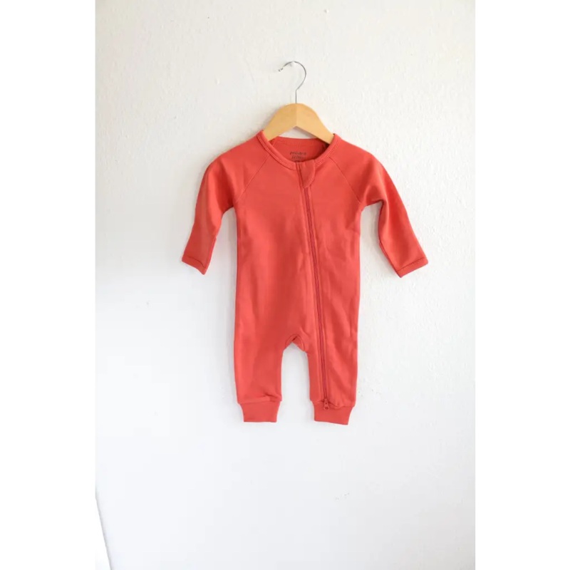 Organic Cotton Baby Zipper Sleeper in Cherry