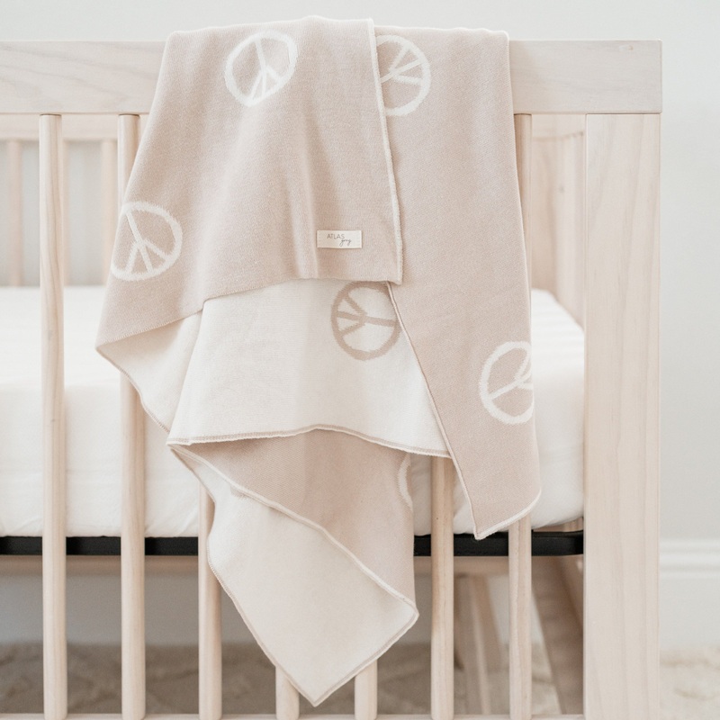 Peace Knit Blanket|Coconut Milk / Oatmeal