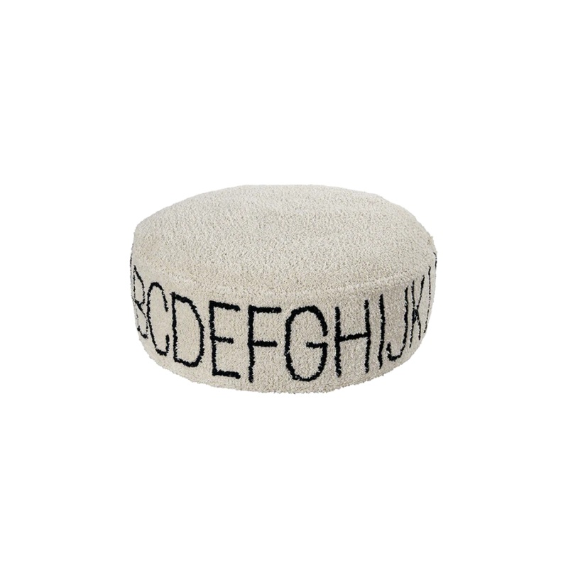 POUF ABC NATURAL/BLACK|20 x 70 x 70 cm|Black