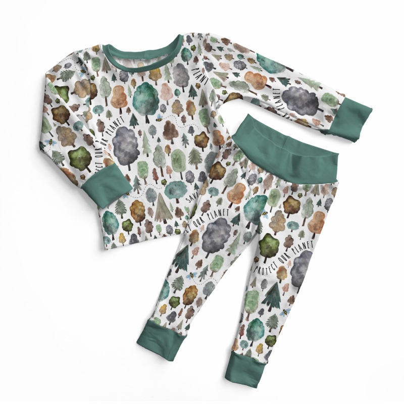 Save The Trees Two-Piece Pajama Set