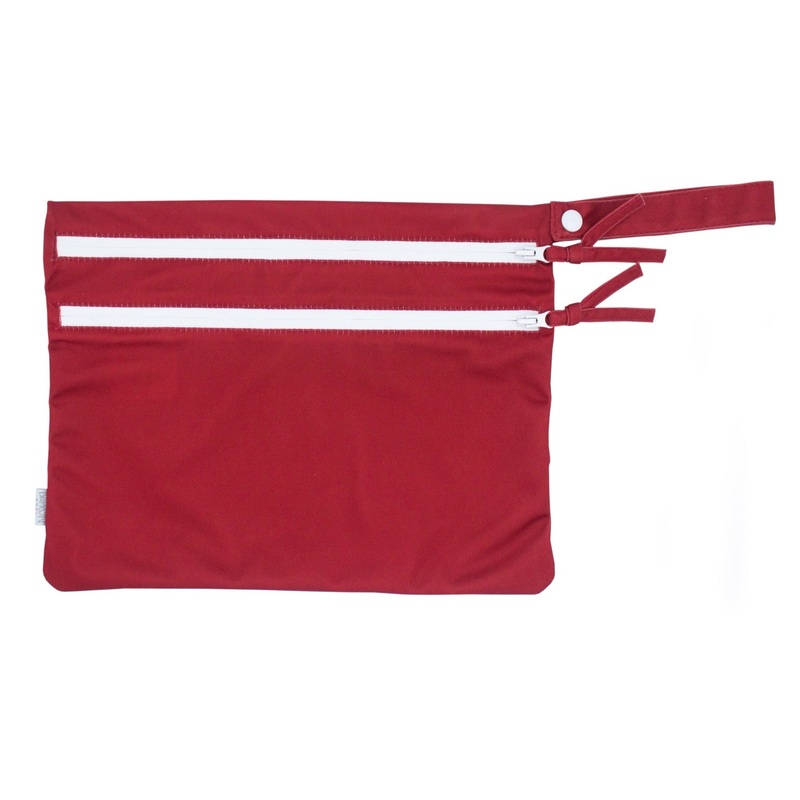 Solid Cranberry Minimalist – Waterproof Wet Bag (For mealtime, on-the-go, and more!)