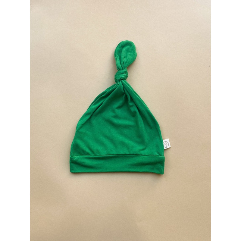 Top Knot Hat |  Kelly Green | Bamboo
