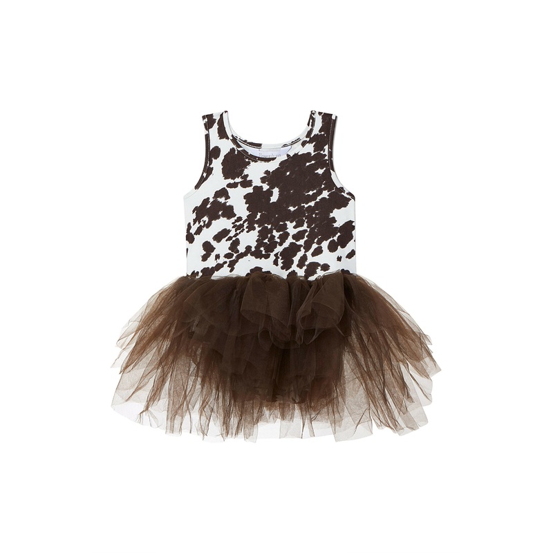 B.A.E. Suede Tutu Dress|3-6M|6-12M|1Y|2Y|4Y|6Y|8Y|Bessie Cow Print