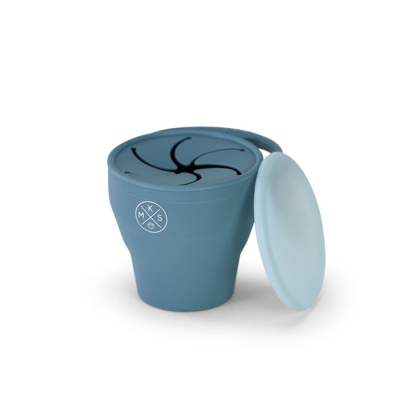 Collapsible Silicone Snack Cup – Petroleum