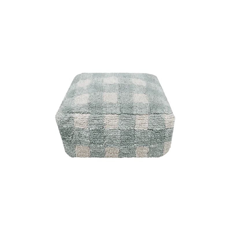 POUF VICHY BLUE SAGE|20 x 40 x 40 cm|Blue Sage