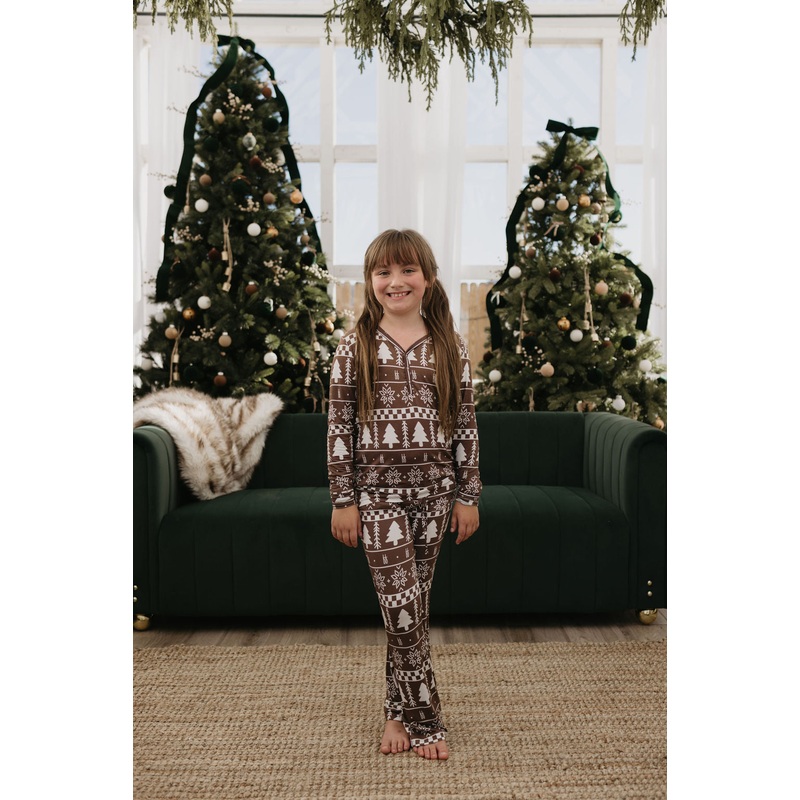 Pre-Teen Flare Bamboo Pajamas | Forever Fair Isle