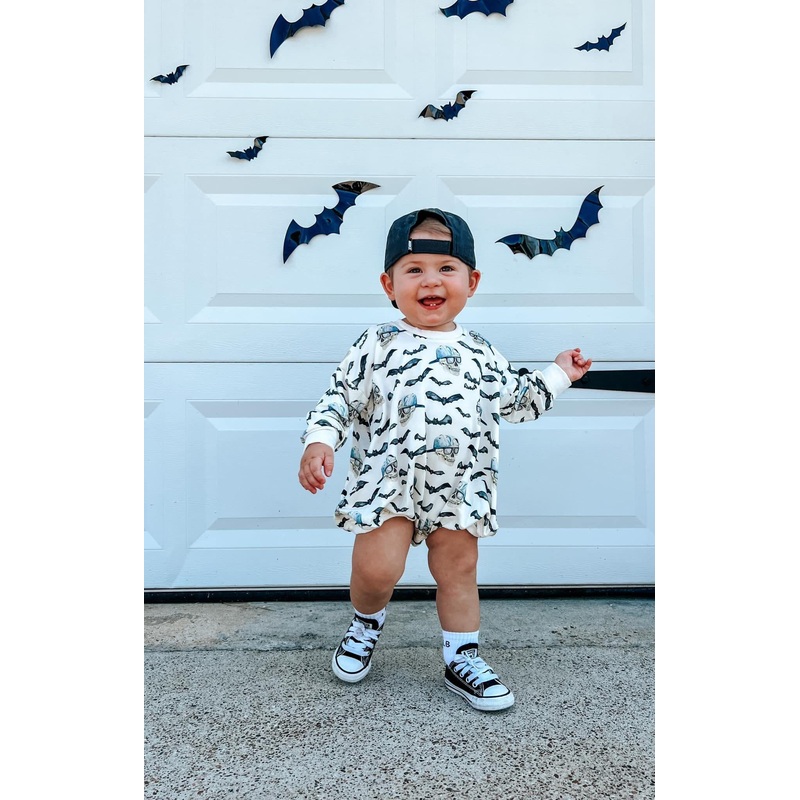 Spooky Bro Bamboo Bubble Romper
