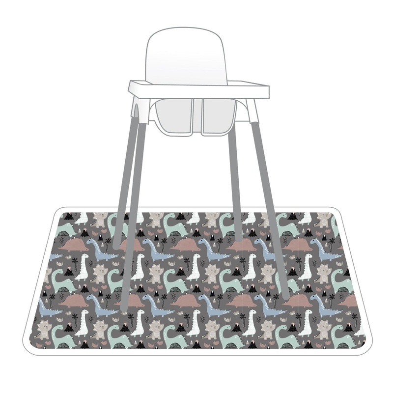 Dinosaur Drawing Splash Mat – A Waterproof Catch-All for Highchair Spills and More!