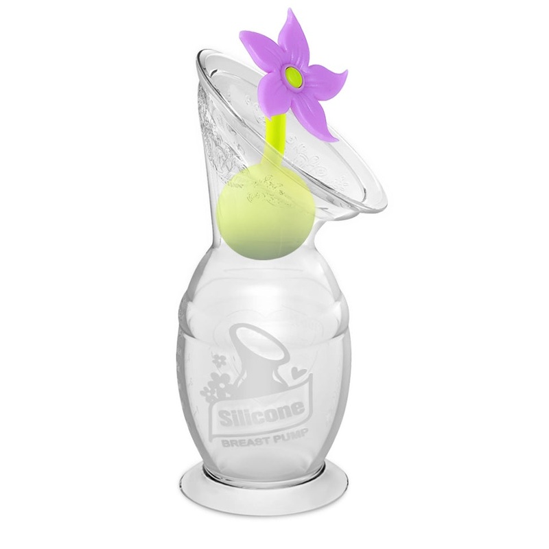 Haakaa Gen 2 Silicone Breast Pump with Suction Base 5 oz and Silicone Flower Stopper Set