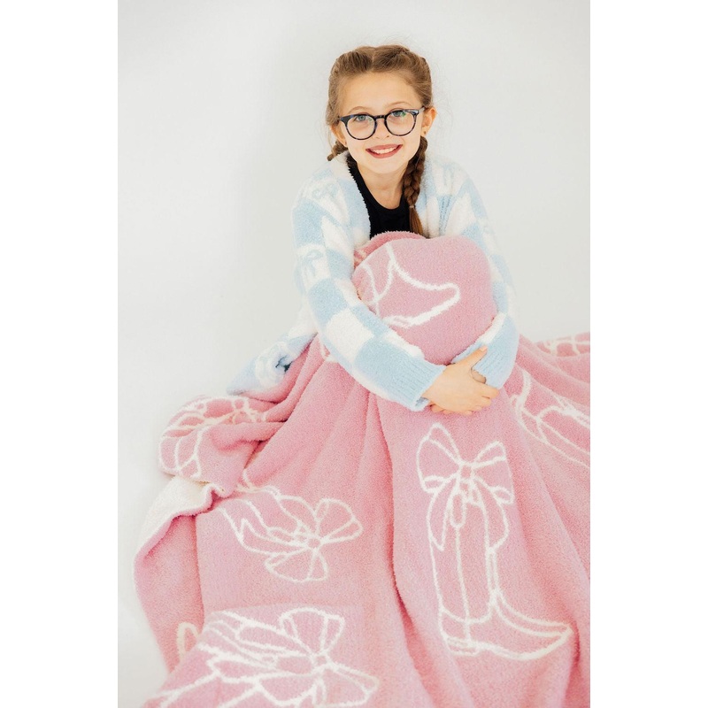Light Pink Cowgirl Cozy Blanket