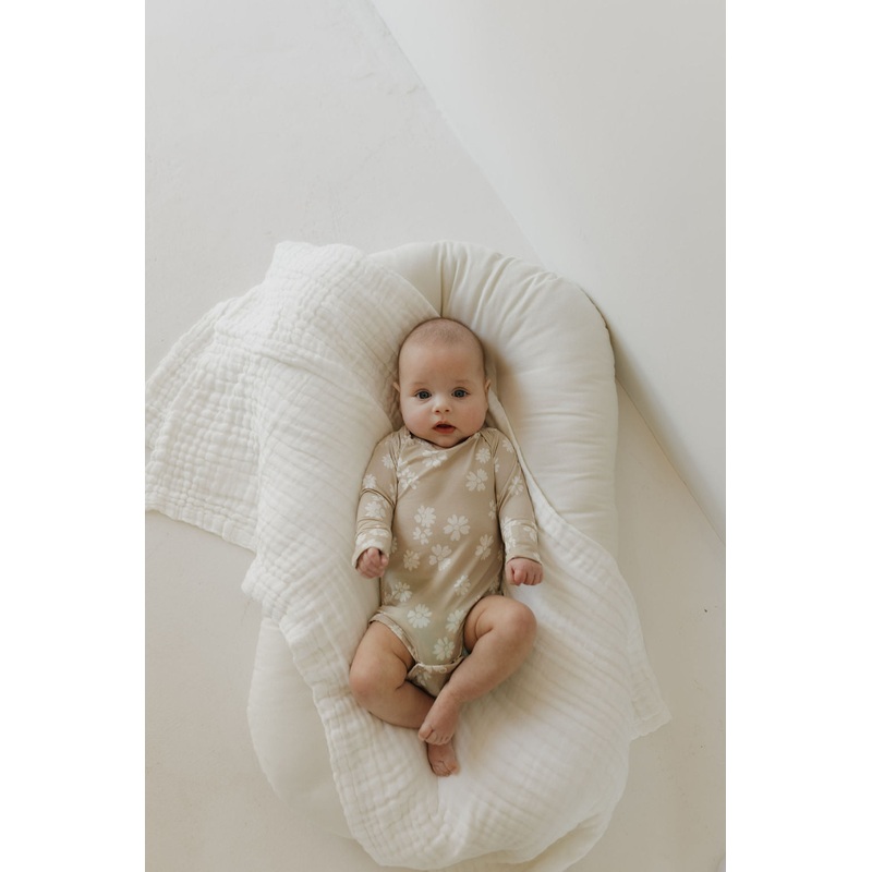 Long Sleeve Bamboo Snapsuit | Lazy Daisy
