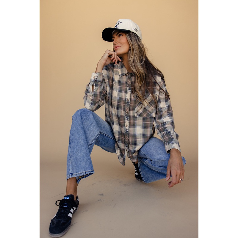 Mountain Views Button Down|OliveDrab|S/M|M/L