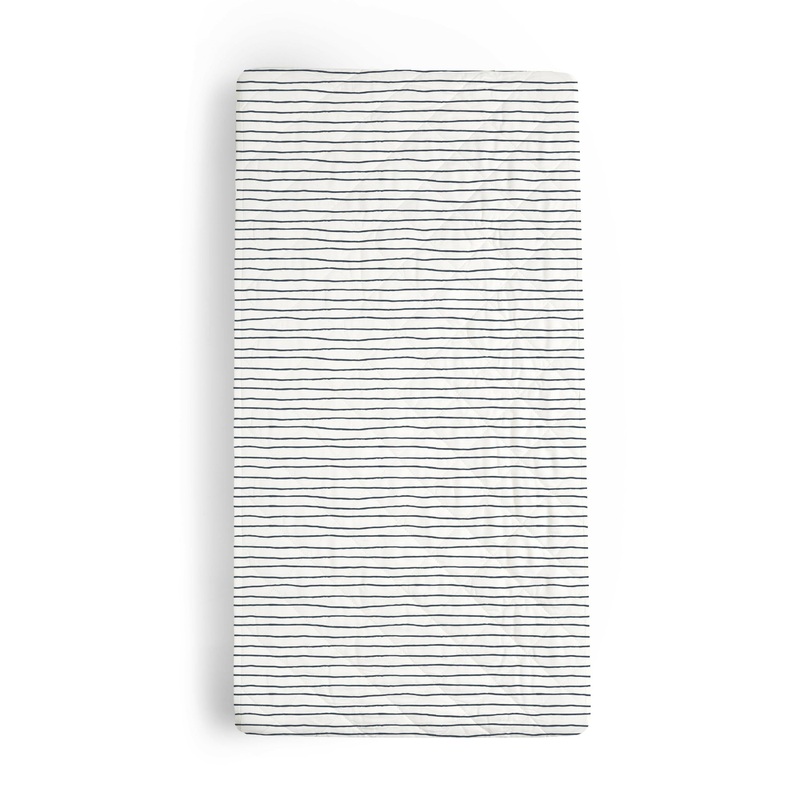 Organic Changing Pad Cover – Navy Stripes