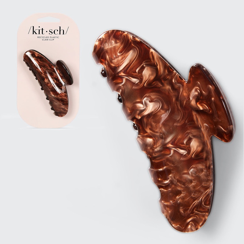 Recycled Plastic Marble Claw Clip – Brunette