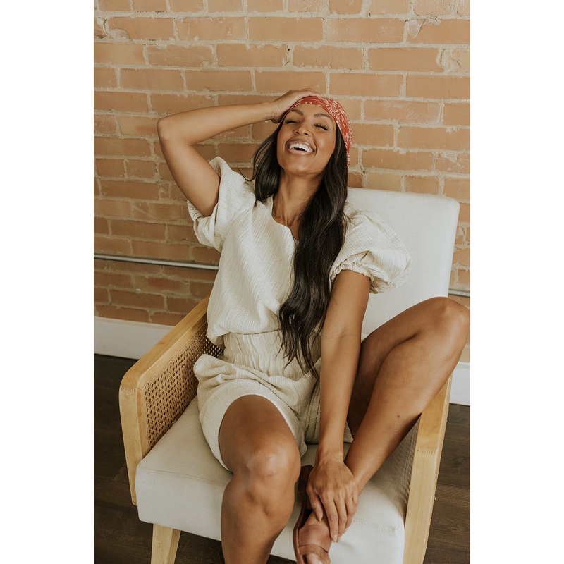 SALT Donatella Puff Sleeve Blouse