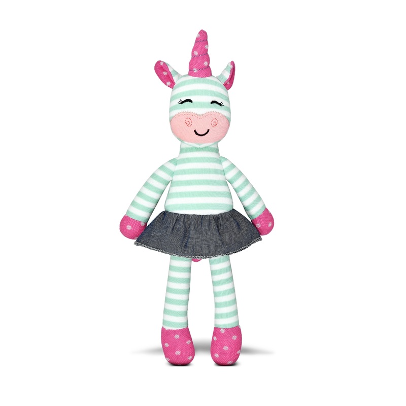 Tiny Dancing Unicorn – Mint Stripe
