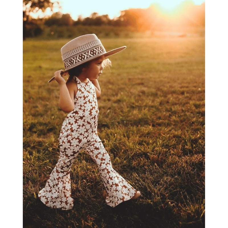 Andi Pleated Bell Bottom Jumpsuit – Flower Child