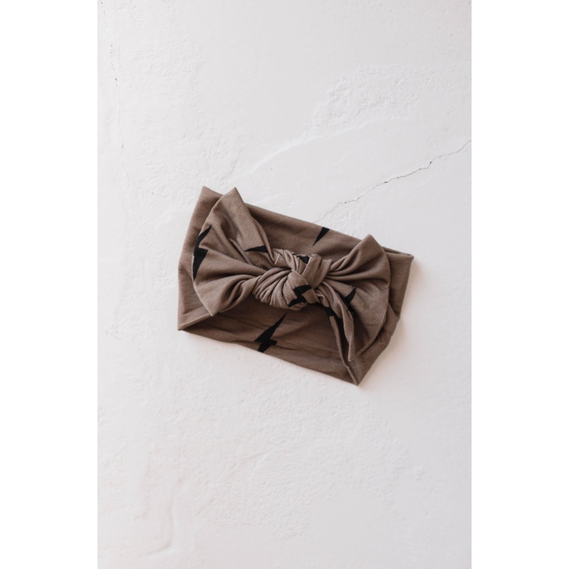 Bamboo Head Wrap | Brown & Black Bolt