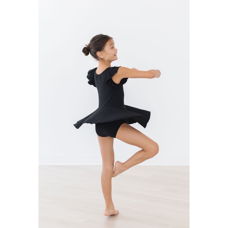 Black S/S Twirl Leotard|6-12M|12-24M|2T|3T|4T|5/6|7/8
