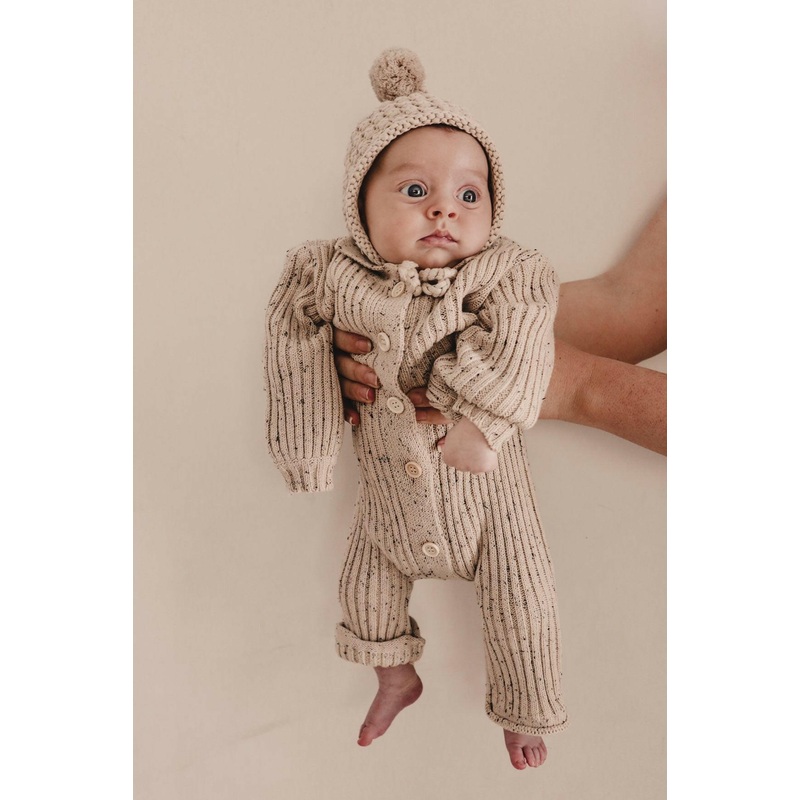 Collared Chunky Rib Lounge Suit – Speckle