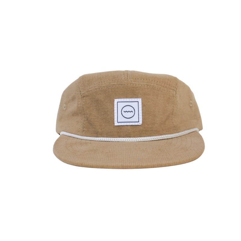 Corduroy Five-Panel Hat in Stone