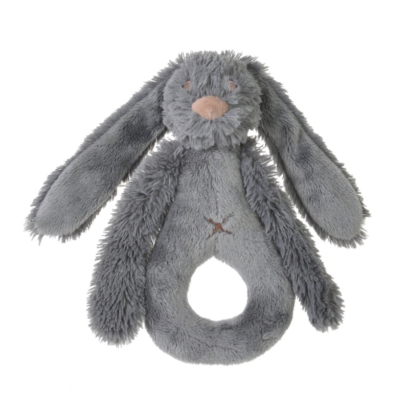 Deep Grey Rabbit Richie Rattle by Happy Horse