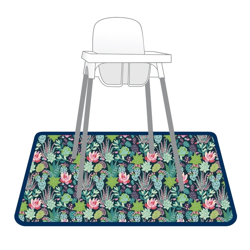 Desert Floral Splash Mat – A Waterproof Catch-All for Highchair Spills and More!
