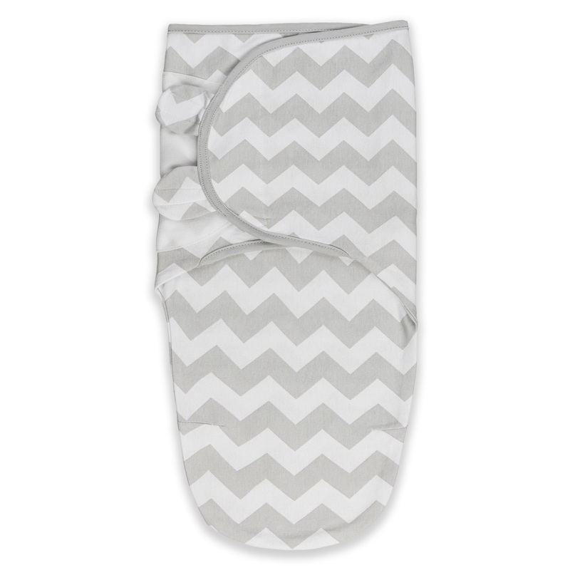 Easy Swaddle Blankets by Comfy Cubs – Gray Chevron, Pack of 1