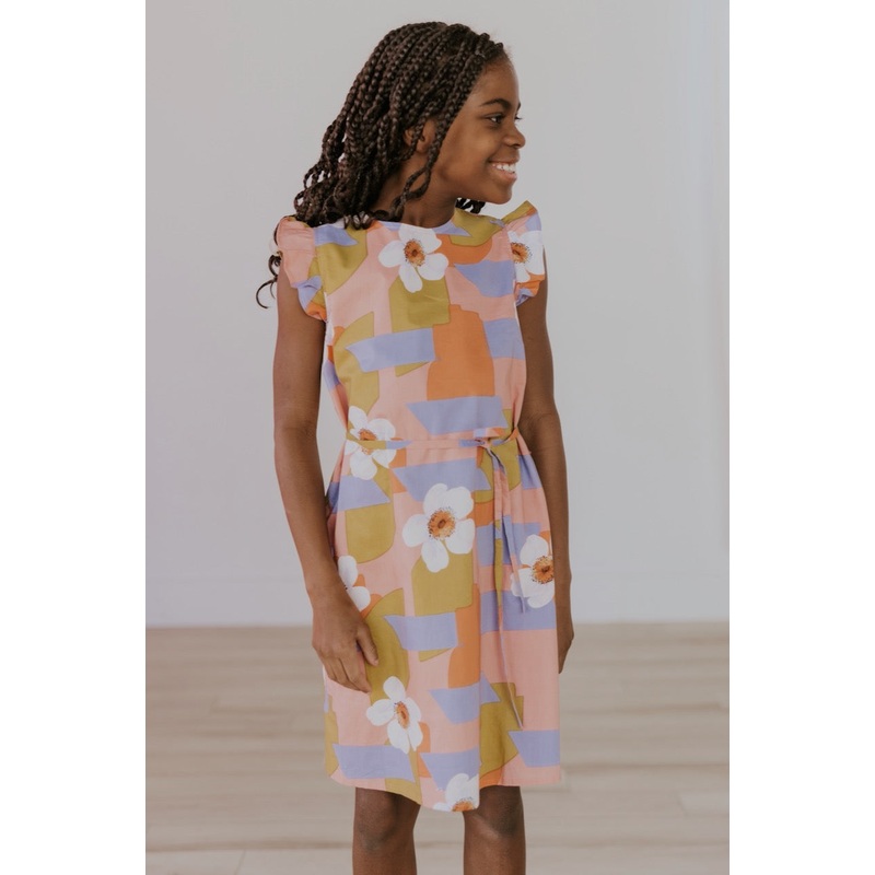 Mini 1962 Abstract Dress|MistyRose|18-24MO|2T|3-4T|5-6T|7-8|9-10|11-12|13-14