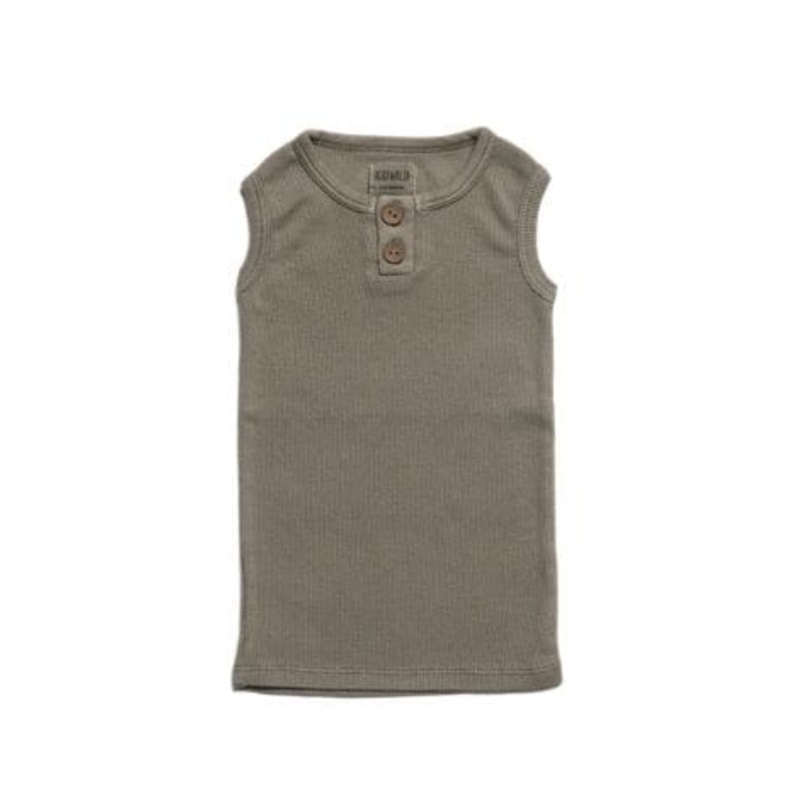 Organic Vintage Henley Tank – Moss