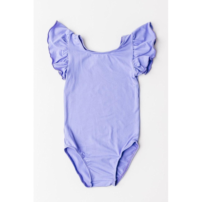 Periwinkle S/S Flutter Sleeve Leotard