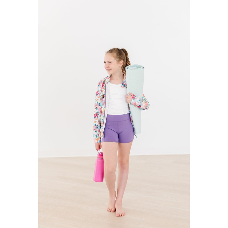 Playful Purple Active Shorty Shorts