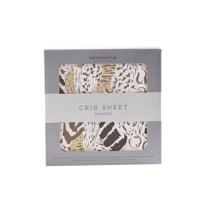 Animal Print Bamboo Muslin Crib Sheet