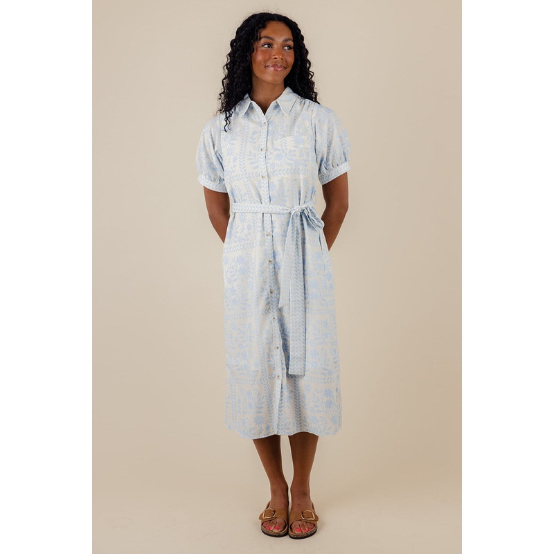 Ashoka Collared Dress|SkyBlue|S|M|L|XL