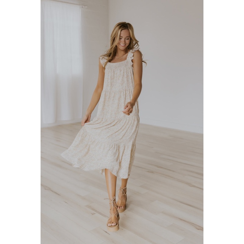 Bloom Where Planted Tiered Dress