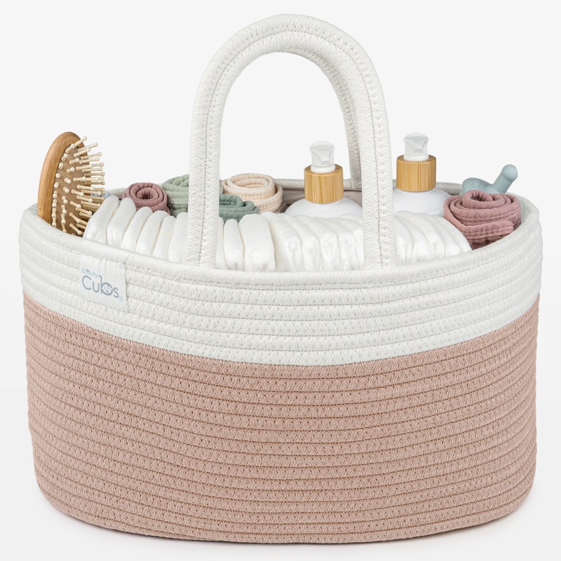 Rope Diaper Caddy by Comfy Cubs – Blush