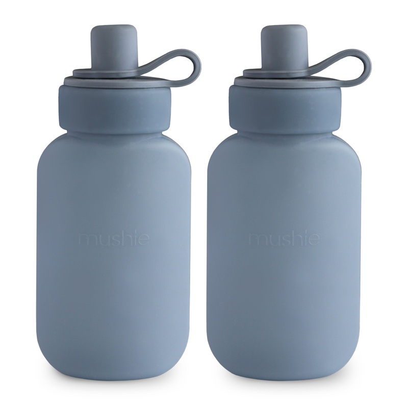 Silicone Puree Pouch 2-Pack|Tradewinds|Cambridge Blue|Blush