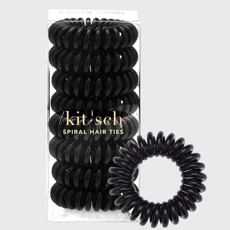 Spiral Hair Ties 8 Pc – Black