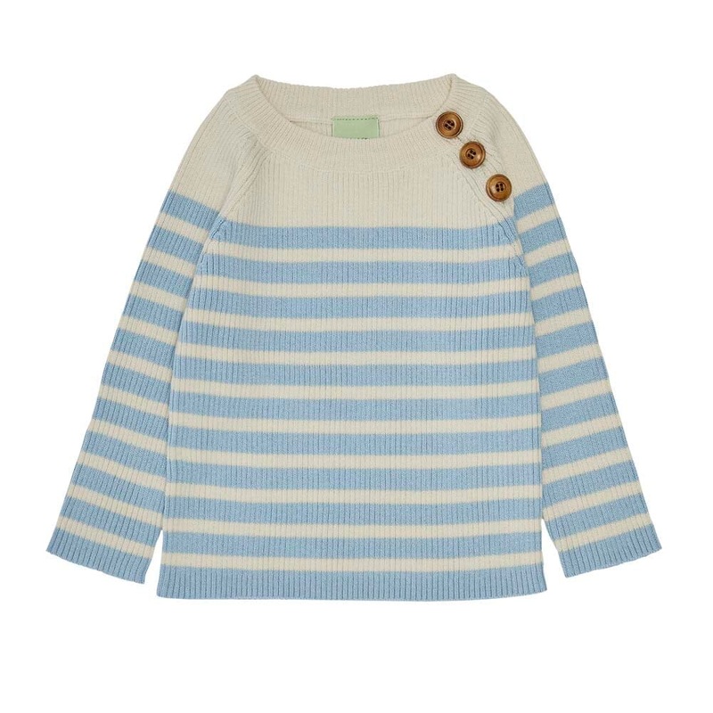 Sweater – Ecru/Glacier|0-2m|6m|12m|18m|2yr|3-4yr|6yr