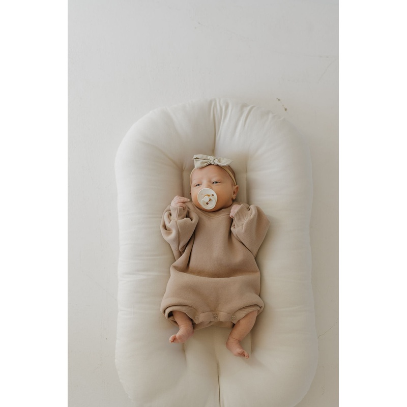 Sweatshirt Romper | Fawn|Newborn|0-3 Months|3-6 Months|6-12 Months|12-18 Months|18-24 Months