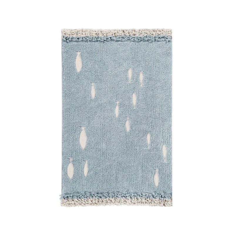 WASHABLE RUG OCEAN SHORE|120 x 190 cm|Aqua Blue