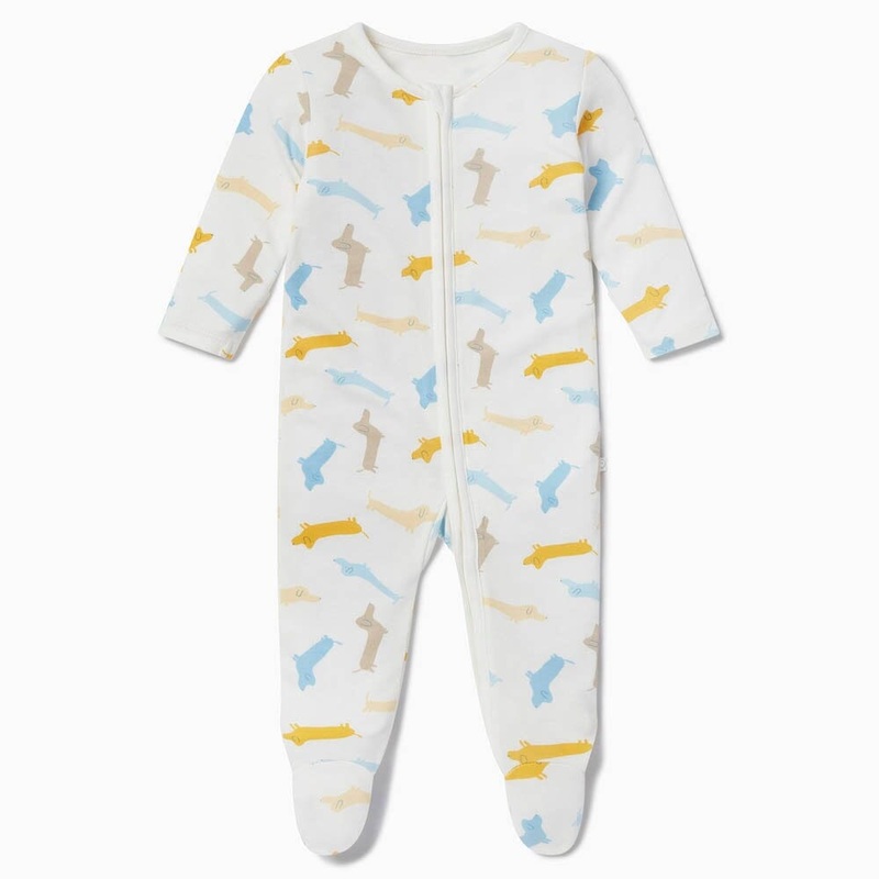 Zip-Up Sleepsuit – Pups|6-9m