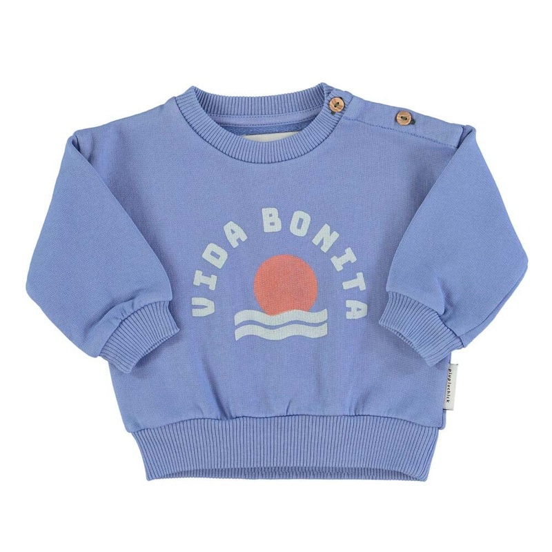 Baby Unisex Sweatshirt – Blue Vida Bonita Print