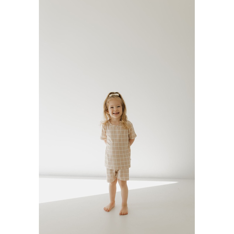 Bamboo Short Set | Grid|2/3 Years|4/5 Years|6/7 Years|8/9 Years|10/12 Years