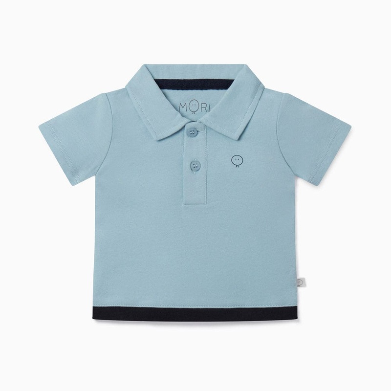 Colorblock Polo Shirt – Blue & Navy