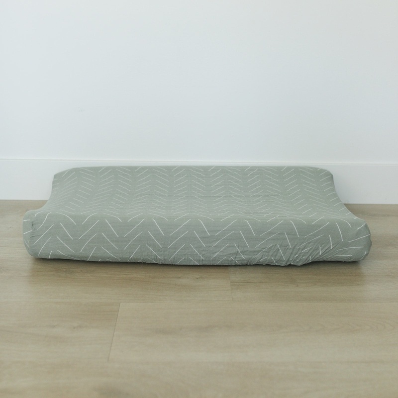 Desert Sage Muslin Changing Pad Cover