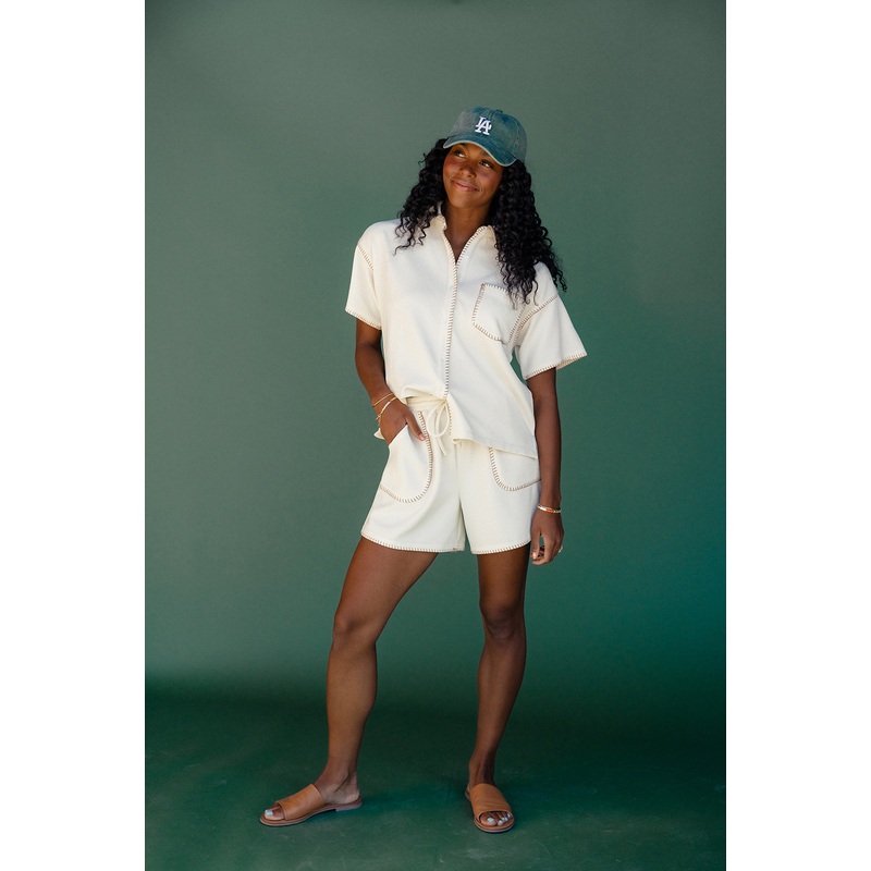 Indya Button Up Top|Ivory|S|M|L|XL